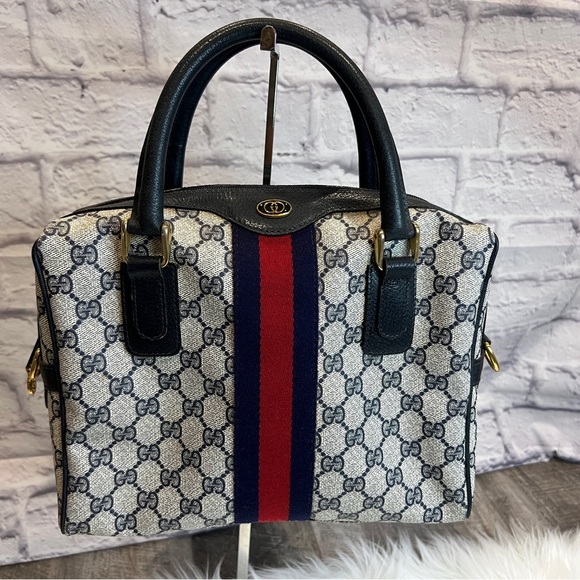 NEW ARRIVAL: Gucci Vintage GG Sherry Line Hand Bag PVC - Picture 3 of 17